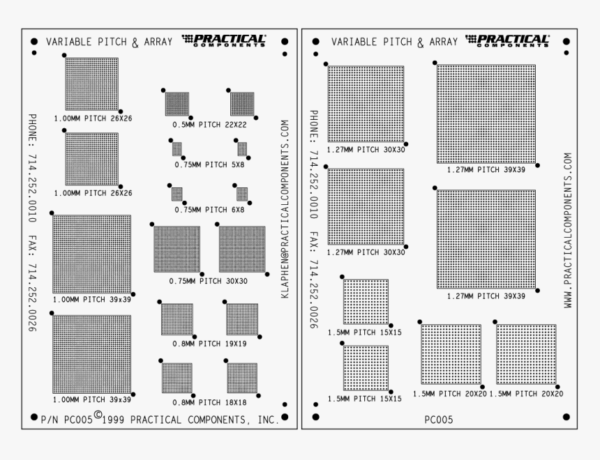 Pcb005 Bga Variable Pitch And Array Board - Bga Pitch, HD Png Download