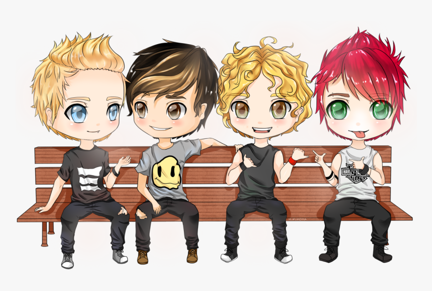 Seconds Of Summer Band In America Sos Pinterest Sos - 5 Seconds Of Summer Anime, HD Png Download