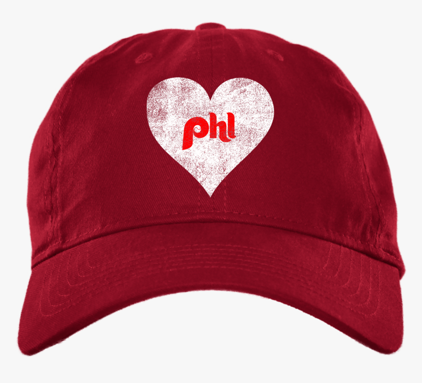 Philly Baseball Heart Brushed Twill Unstructured Embroidered - Philadelphia, HD Png Download