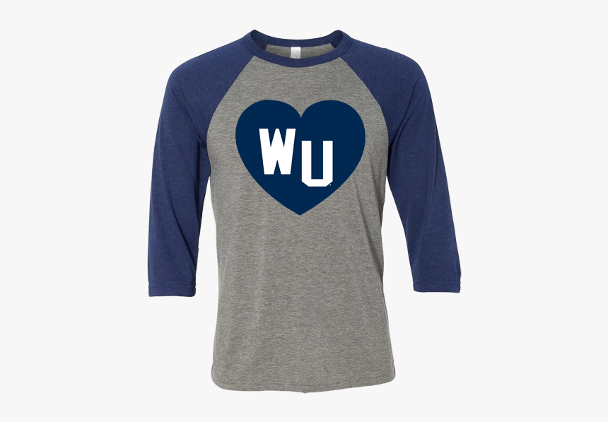 Washburn University Wu Heart Canvas Triblend Baseball - Raglan Sleeve, HD Png Download