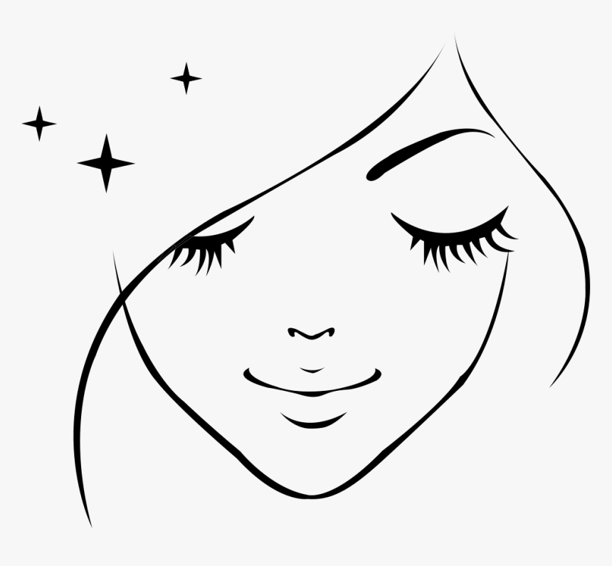Girlface - Line Art, HD Png Download