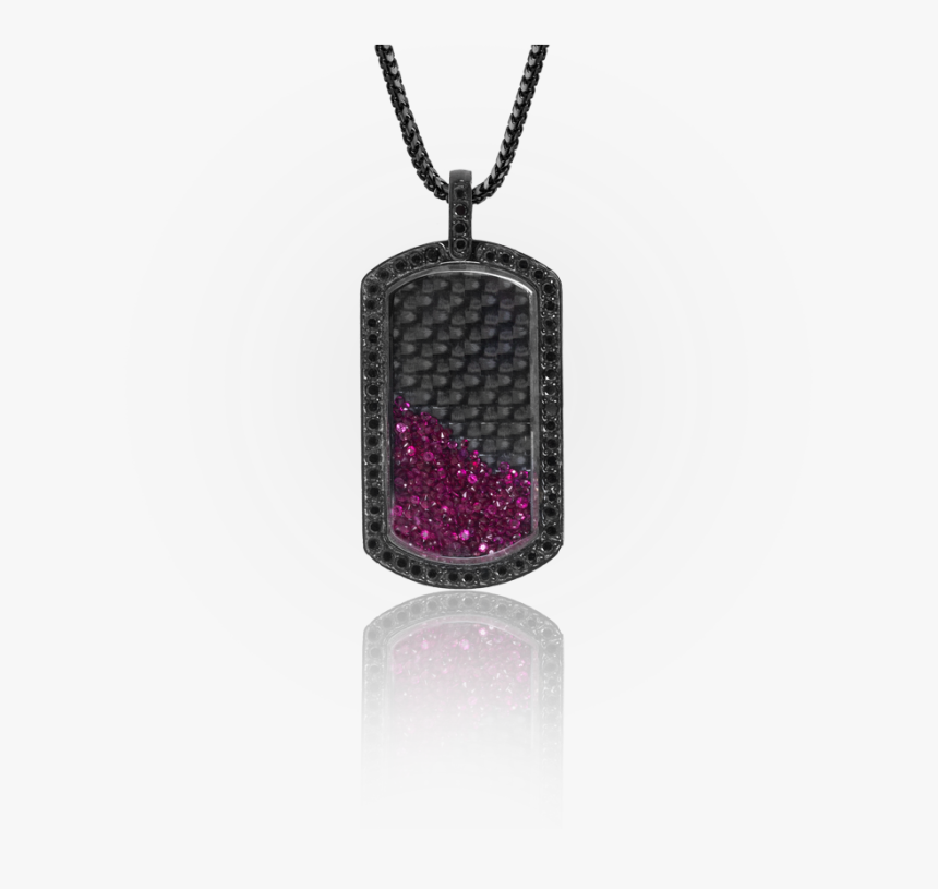 Carbon Fiber Ruby Dog Tag Pendant - Locket, HD Png Download