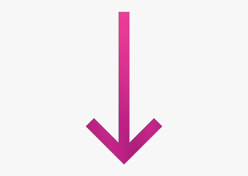 Long Arrow Pointing Down Png Image With Transparent - Sign, Png Download