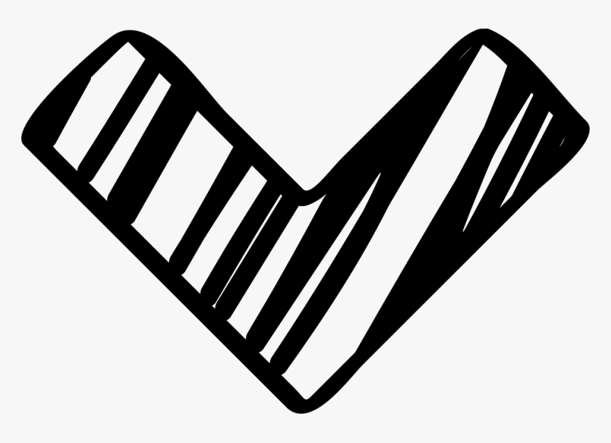 Angle Arrow Sketch Pointing Down - Portable Network Graphics, HD Png Download