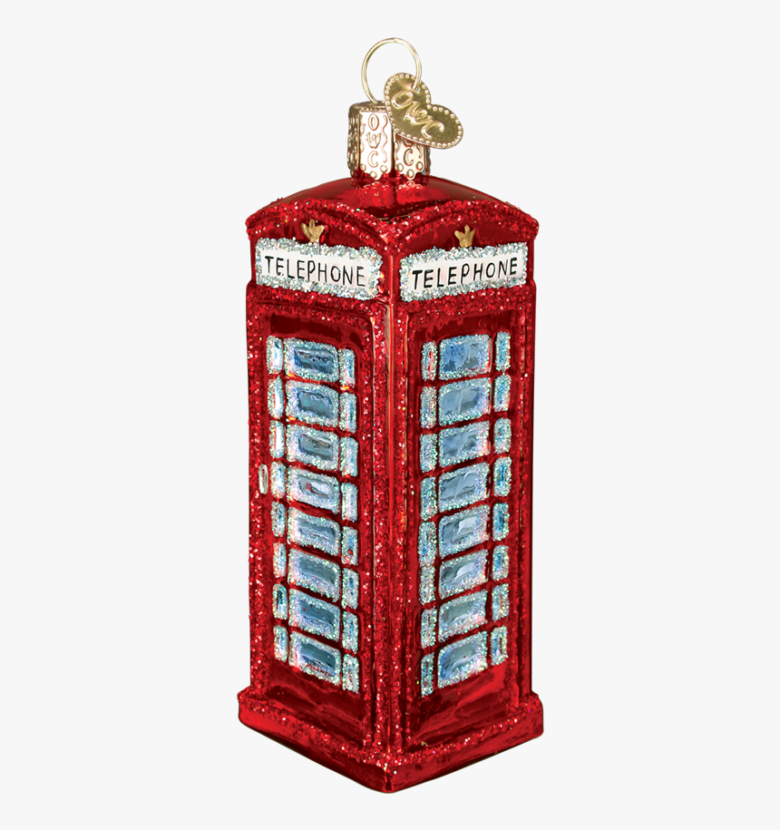 Red Telephone Booth Ornament - Christmas Day, HD Png Download