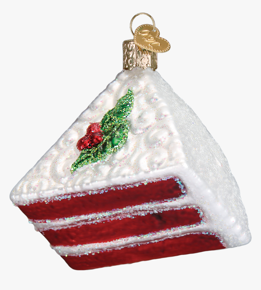 Red Velvet Cake Old World Glass Ornament - Christmas Day, HD Png Download
