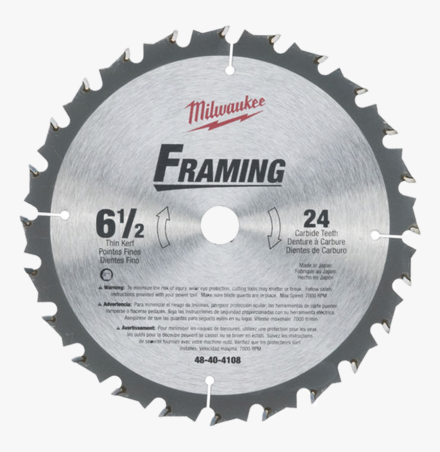 165mm 24t Endurance Circular Saw Blade - 40 Tooth Saw Blade, HD Png Download