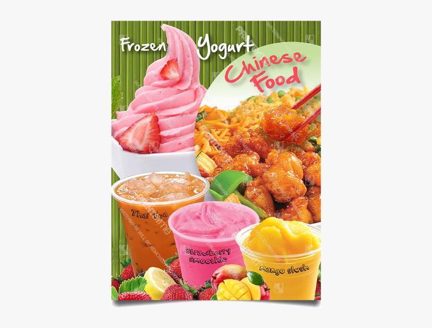 Bv-141 Yogurt Smoothie Chinese Food Poster - Ice Cream, HD Png Download