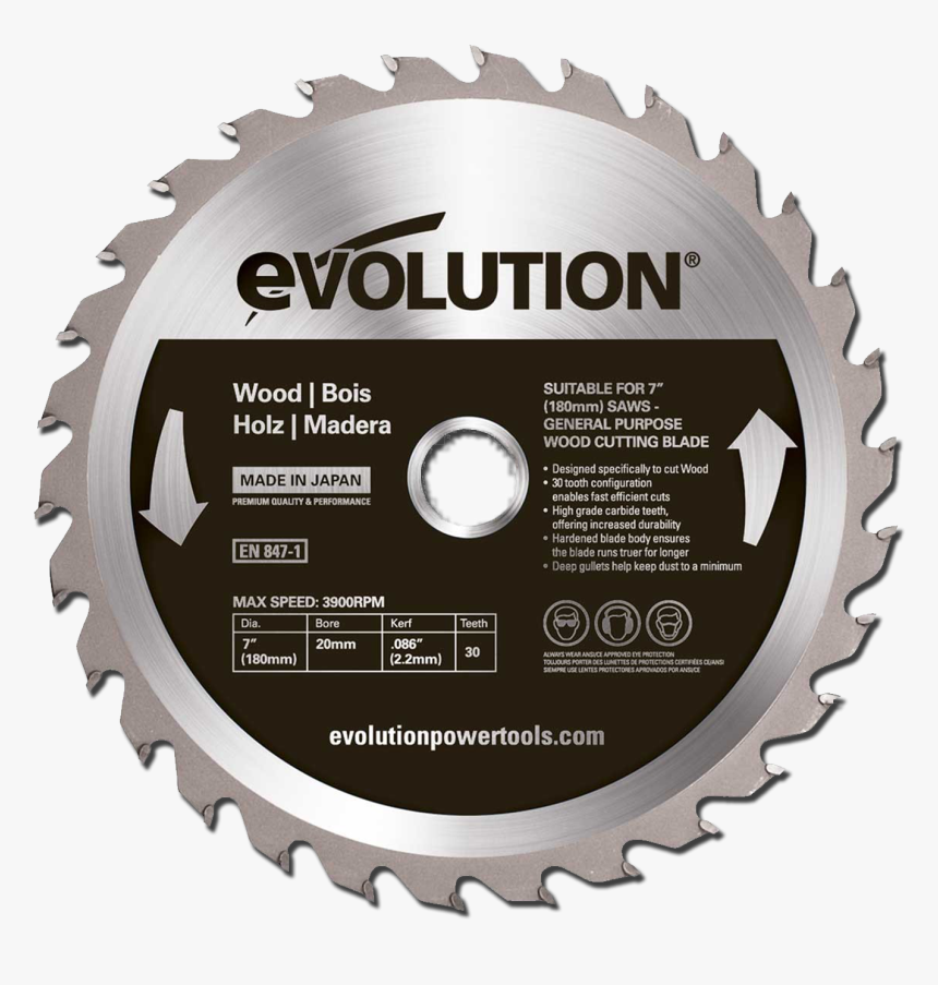 Evolution Industrial Wood Saw Blades 
 Title Evolution - Wood Cutting Saw Blade, HD Png Download