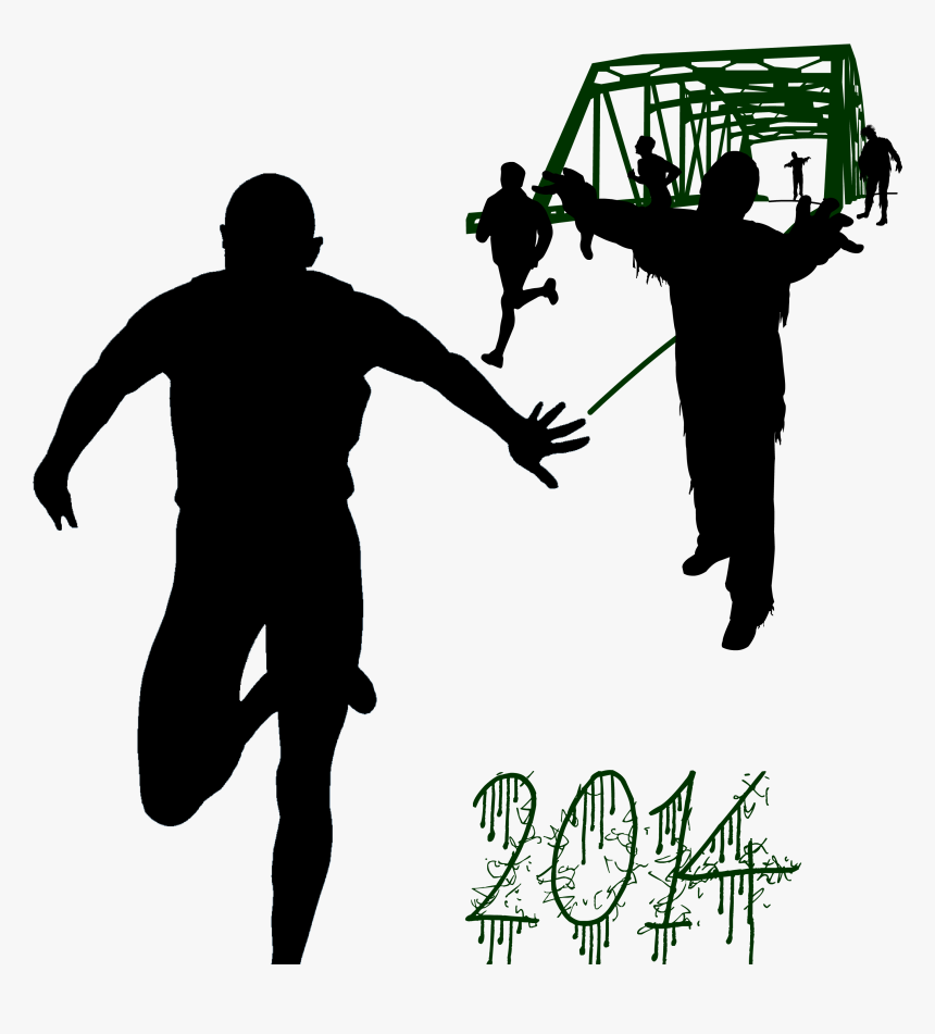 Transparent Zombie Silhouette Png - Run Foz Run 2019, Png Download