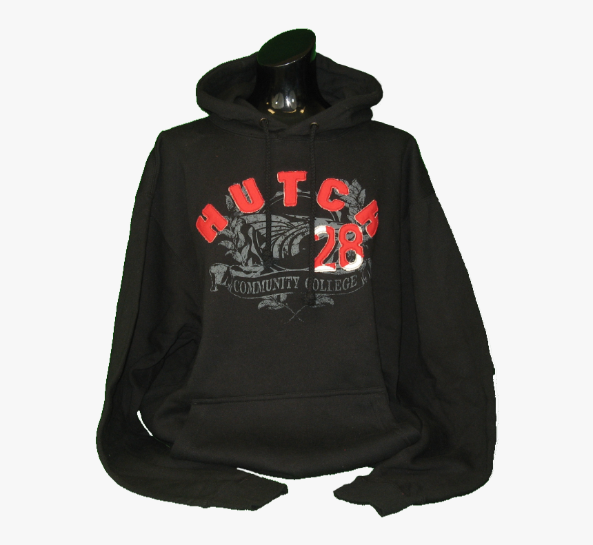 Black Hoodie With Red Lettering On Front, Medium To - Hoodie, HD Png Download