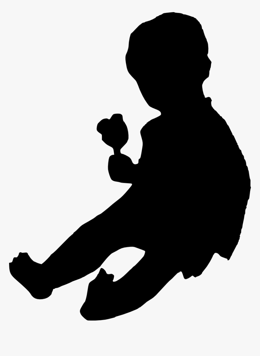 6 Baby Silhouette - Baby Silhouette Png, Transparent Png
