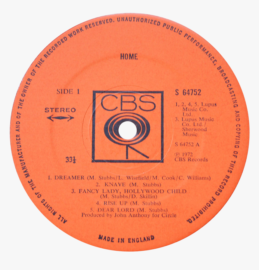 S 64752 Home Label - Lp Label, HD Png Download