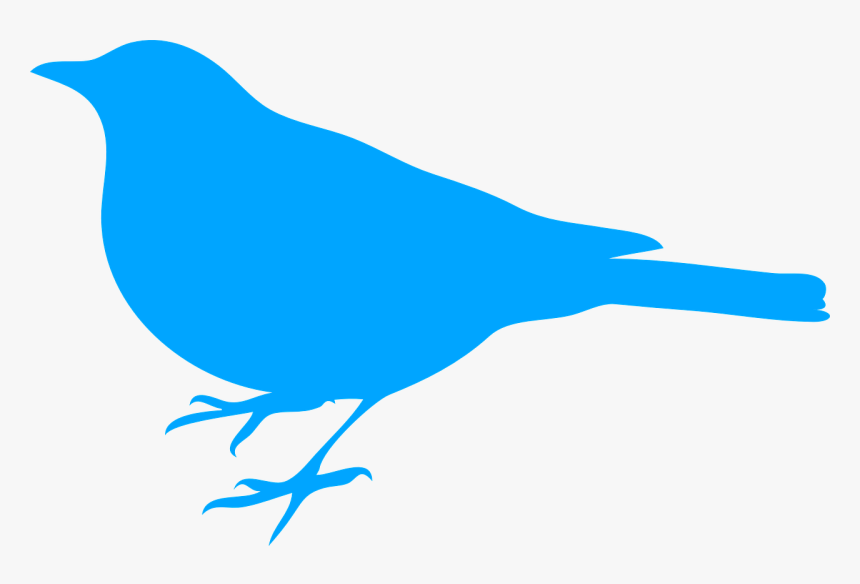 Blue Bird Silhouette Png, Transparent Png