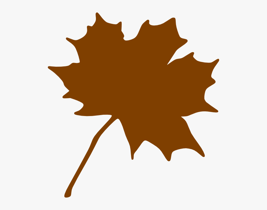 Foliage Clipart Brown Leaf - Orange Maple Leaf Clipart, HD Png Download