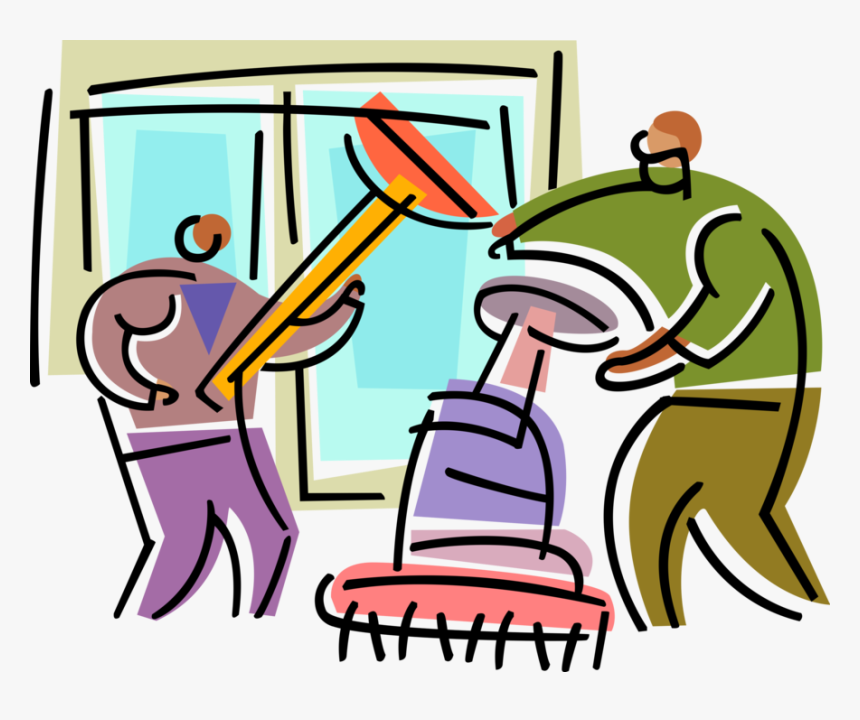 Vector Illustration Of Office Building Maintenance, HD Png Download