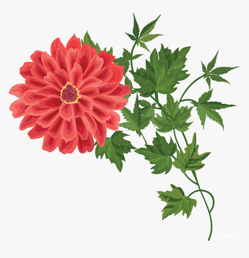 Free Beautiful Flower Vase With Flowers Png - Рисованные Цветы В Пнг, Transparent Png