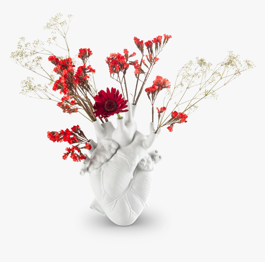 Love Bloom Heart Shaped Vase Seletti - Heart Vase, HD Png Download