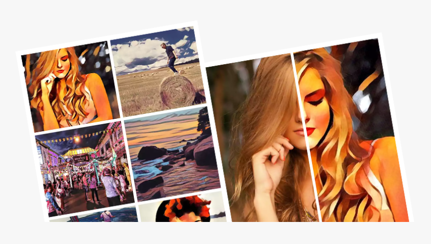 Prisma App Photos - Collage, HD Png Download