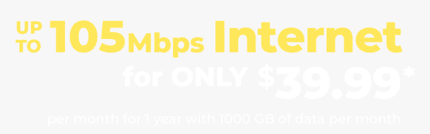 Up To 105mbps Internet For Only $39 - Graphic Design, HD Png Download