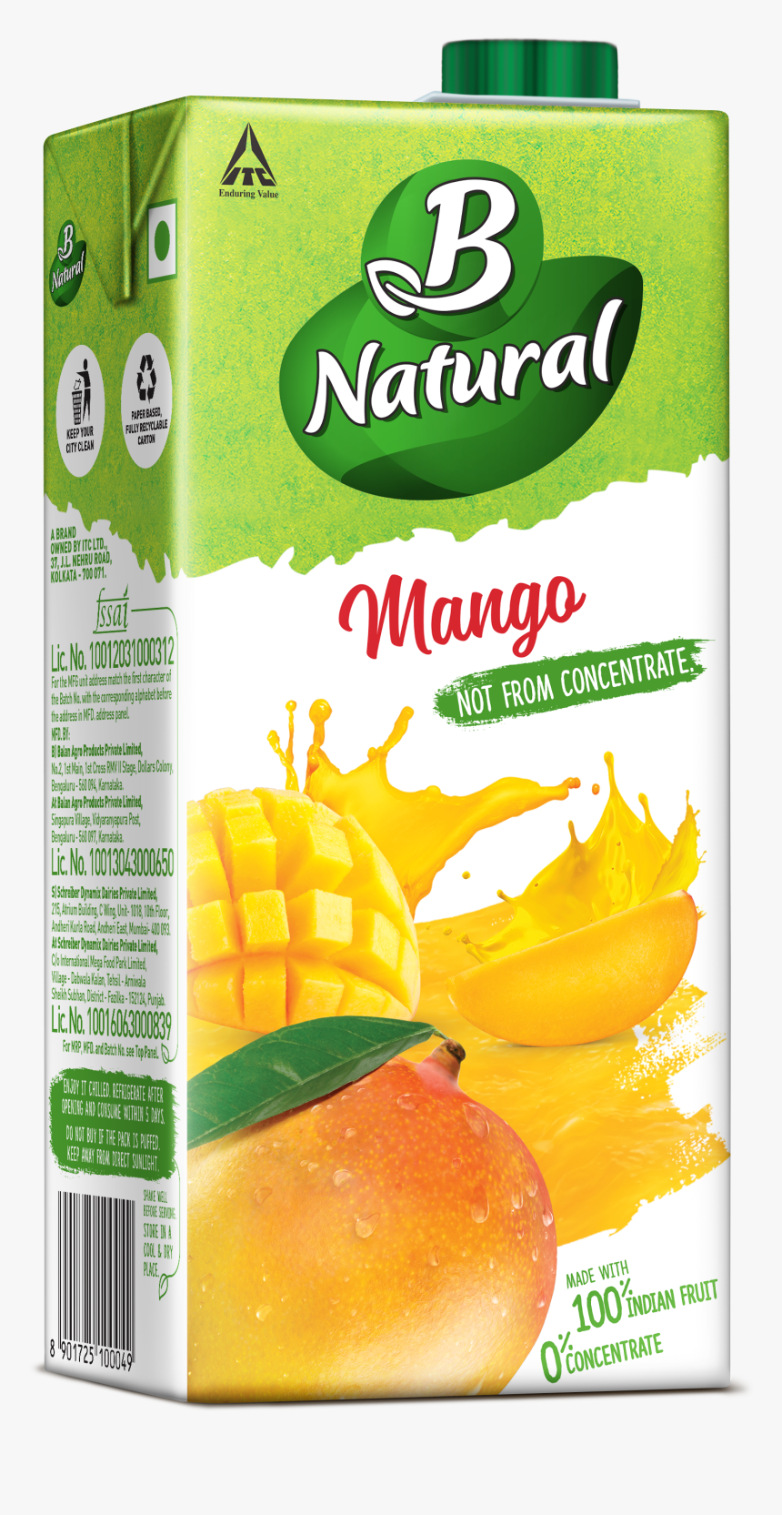 B Natural Mango Drinks - B Natural Pomegranate Juice, HD Png Download