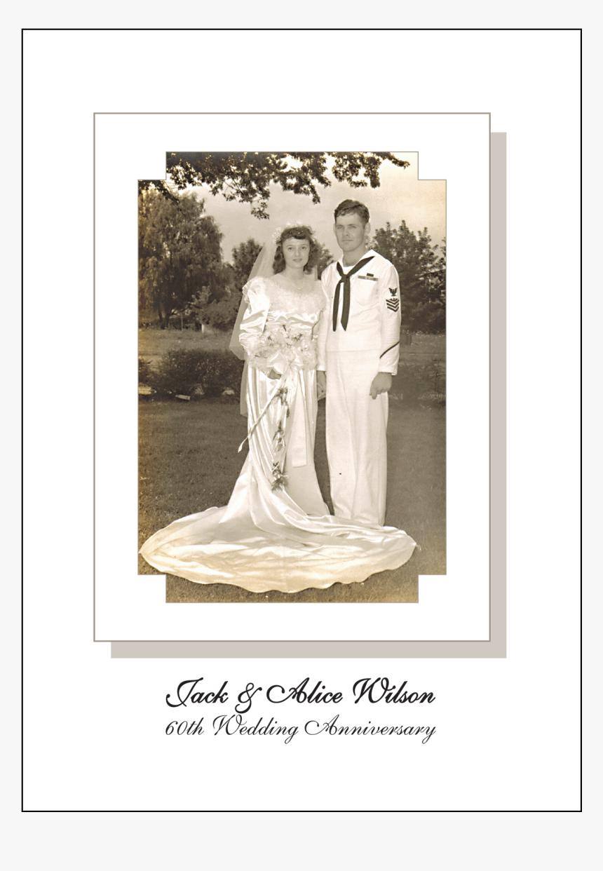 60th Wedding Anniversary Party Invitation With Photo - 60th Wedding Anniversary Invitations, HD Png Download