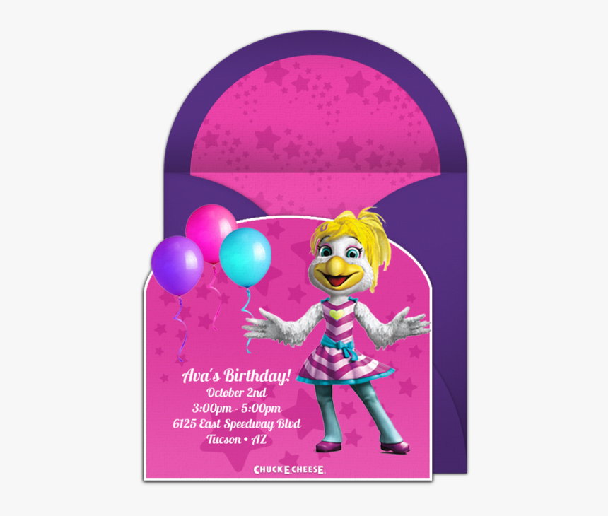Template Free Printable Chuck E Cheese Invitations, HD Png Download