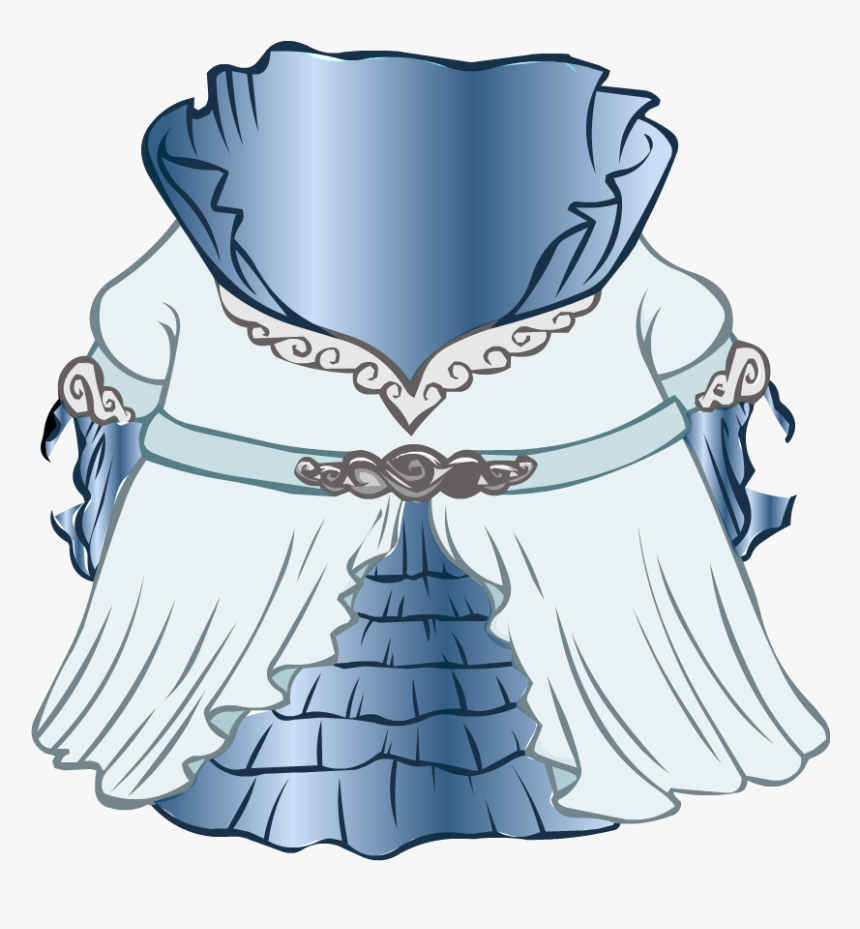 Gown Clipart Queen Dress - Gown Club Penguin, HD Png Download