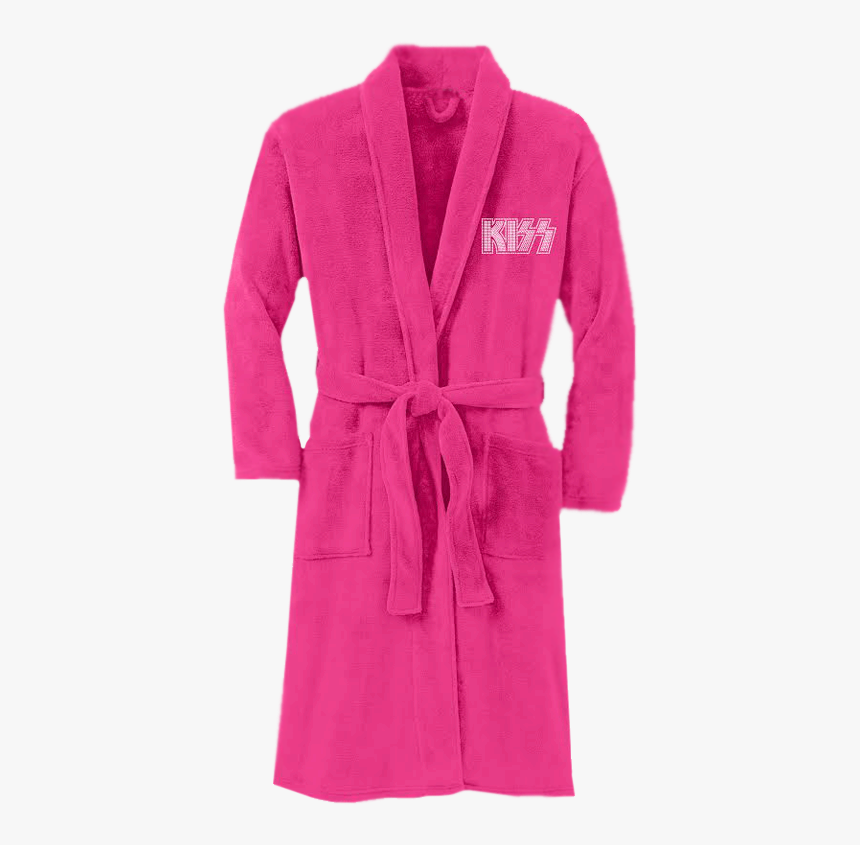 Grey Polyester Robe , Png Download - Shawl Collar Bathrobe, Transparent Png