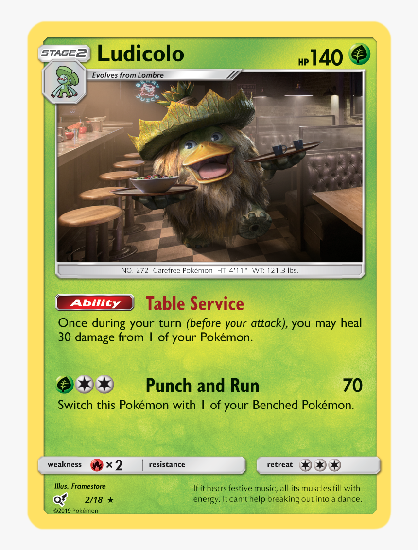 Ludicolo - 2/18 - Holo Rare - Pokemon Detective Pikachu Cards List, HD Png Download