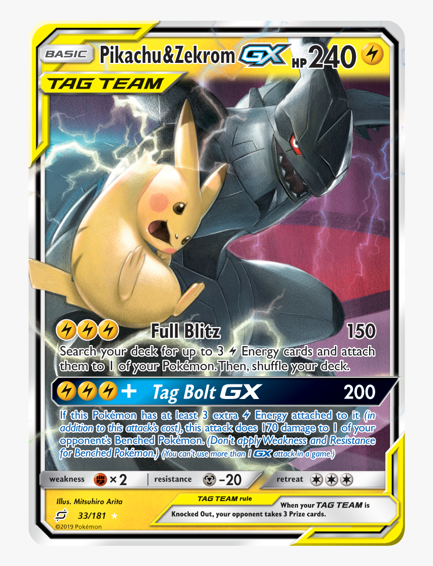 Pikachu And Zekrom Gx, HD Png Download