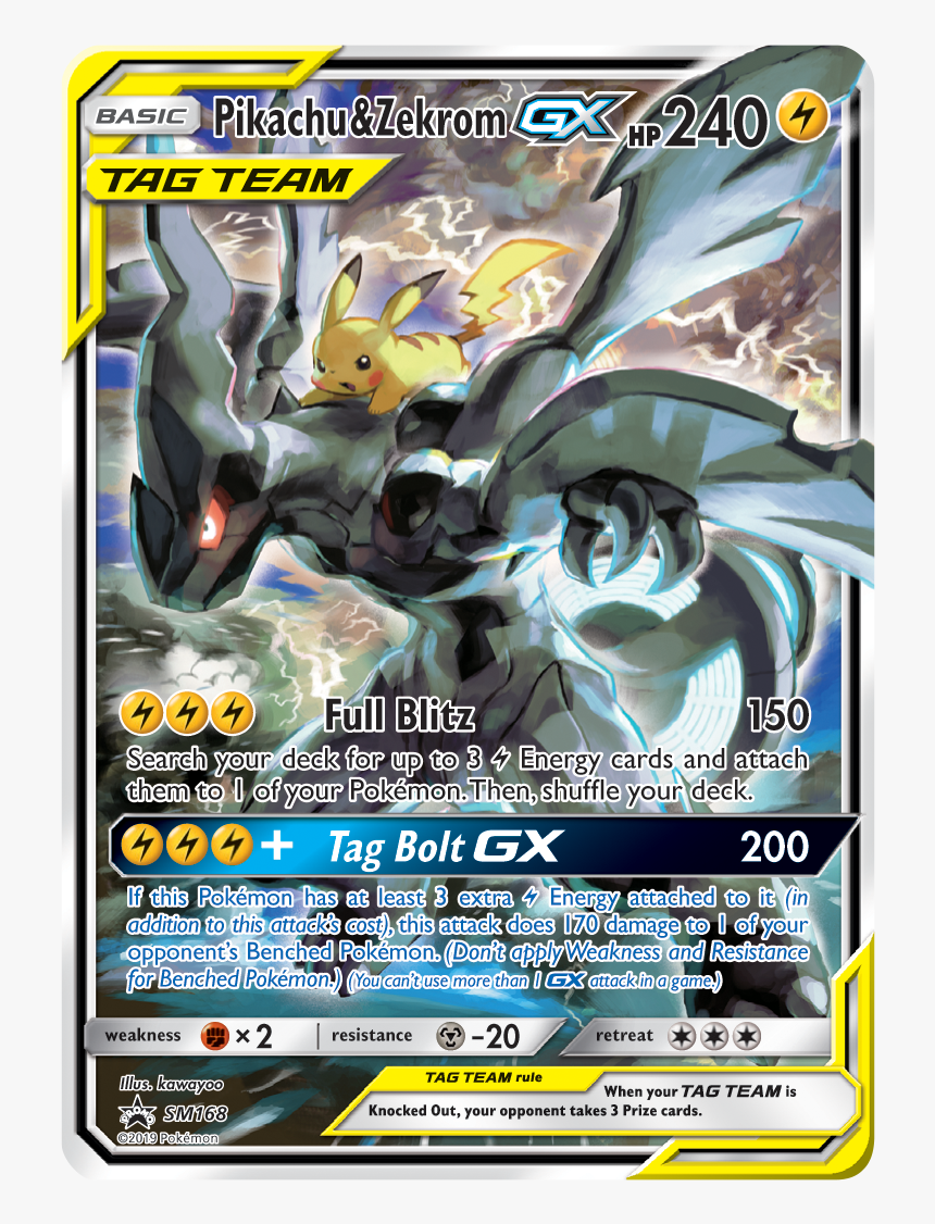 Pikachu And Zekrom Gx Tin, HD Png Download