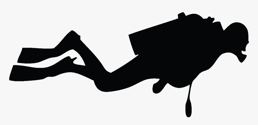Scuba Diving Underwater Diving Scuba Set Clip Art - Scuba Diver Silhouette, HD Png Download