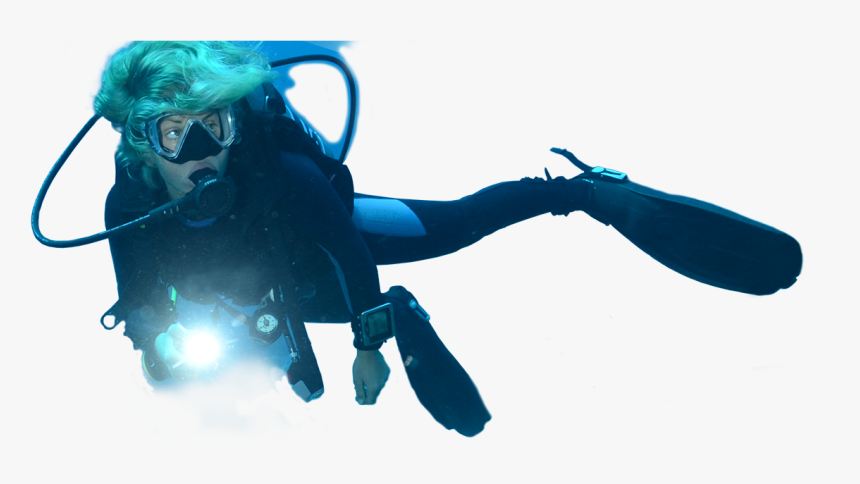 A Guy With Snowboard - Scuba Diving, HD Png Download