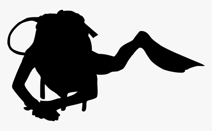 Scuba Diver Silhouette - Transparent Background Scuba Diving Clipart, HD Png Download