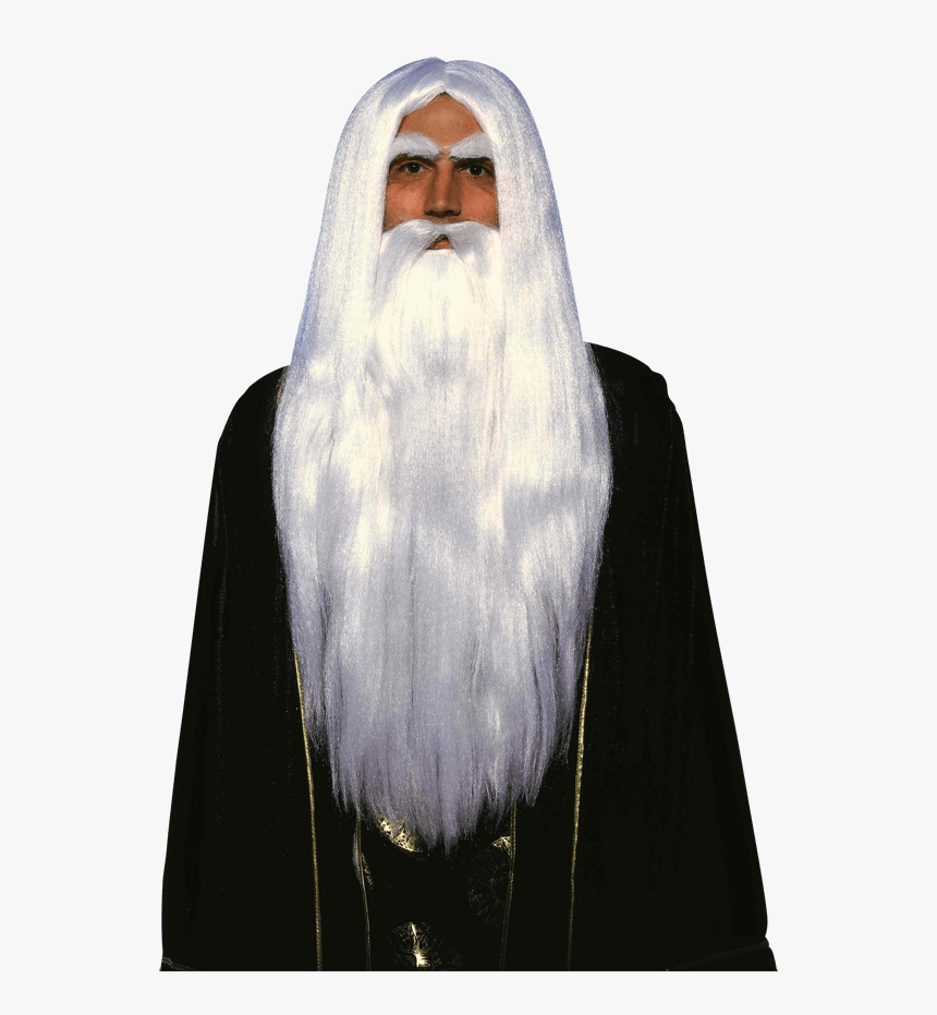 Merlin S Wizard Wig And Beard Set - Warlock Beard, HD Png Download