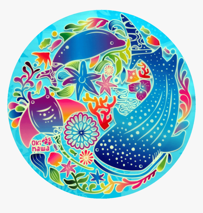 Ishigaki Okinawa Scuba Diving Manta Rays Japan Diveoclock - Circle, HD Png Download