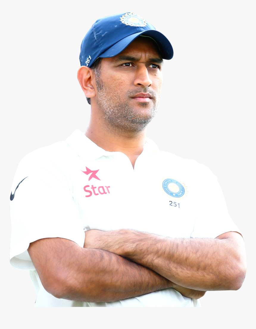 Transparent Virat Kohli Batting Png - Ms Dhoni Test Jersey Number, Png Download