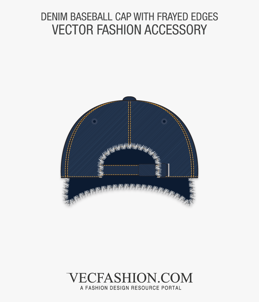 Denim Baseball Cap With Frayed Edges 
 Class Lazyload - Polo Shirt Design Women, HD Png Download
