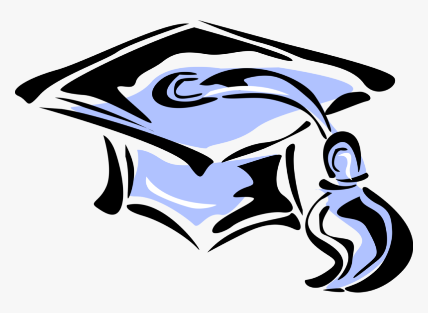 Vector Illustration Of Square Academic Cap, Graduate, HD Png Download