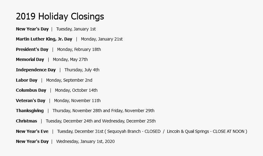 2019 Holiday Closings New Year S Day - 男生 喜歡 女生 身高, HD Png Download