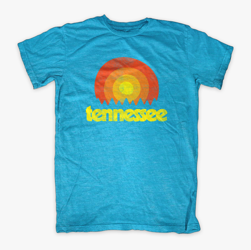 Tennessee Retro Sunset Tristar Adventures Aqua - T Shirt, HD Png Download