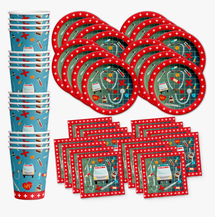 Medical Doctor/nurse Birthday Party Tableware Kit For, HD Png Download