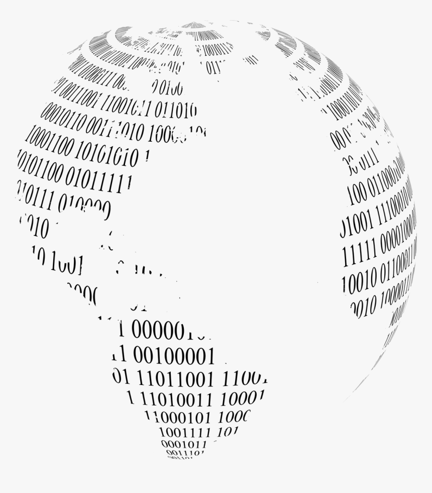 Binary Globe Png, Transparent Png