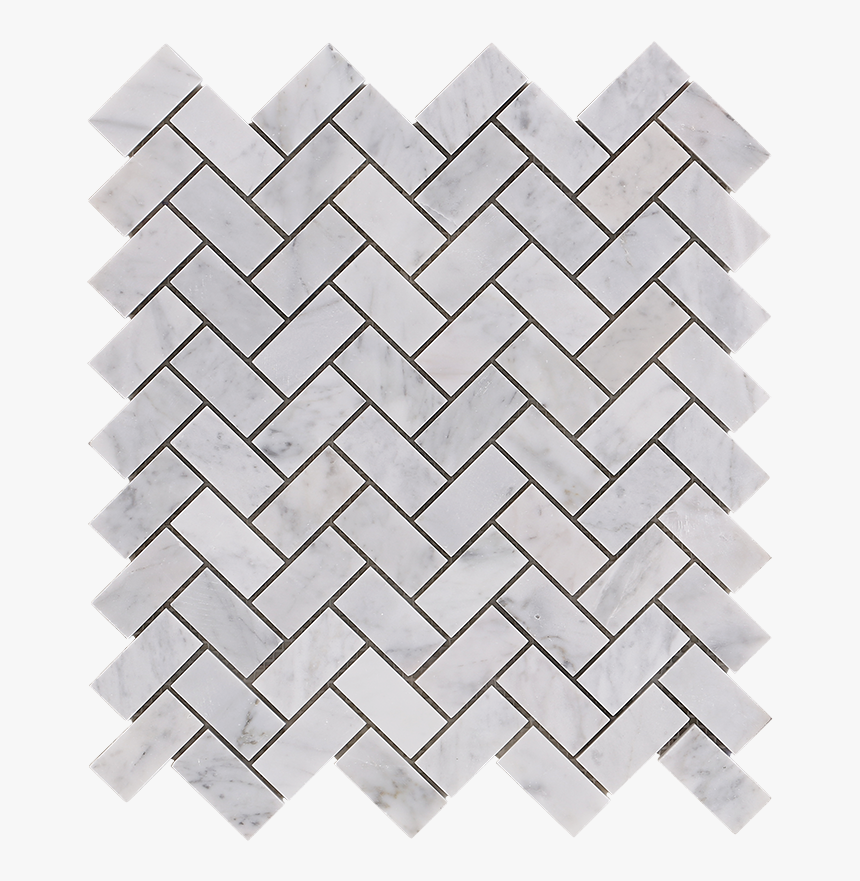 Centurymosaic 1 Inch By 2 Inch Herringbone Marble Mosaic - Mosaic, HD Png Download