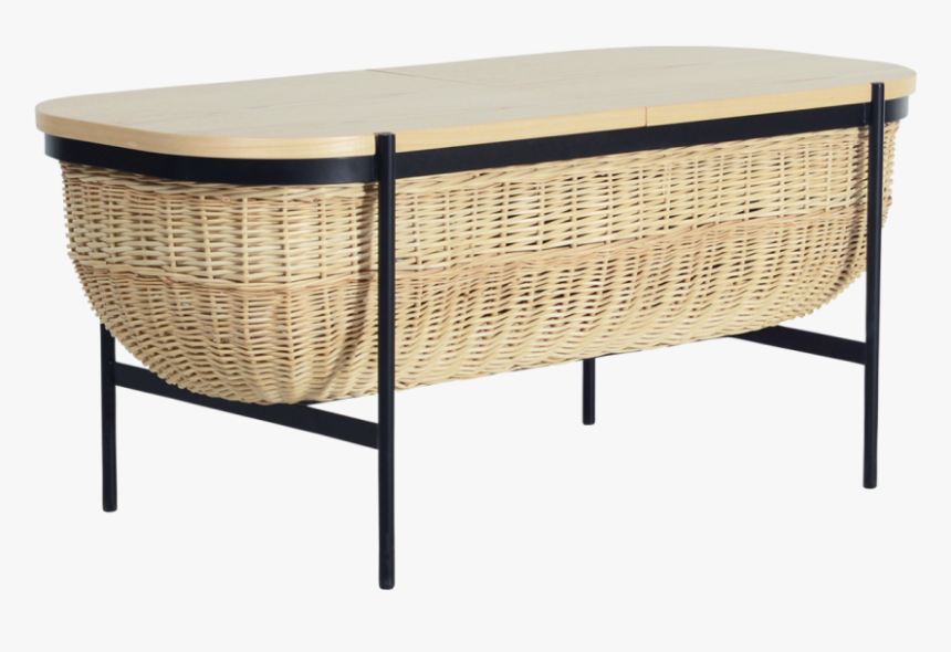 Willow Bench Black 2 - Wicker, HD Png Download