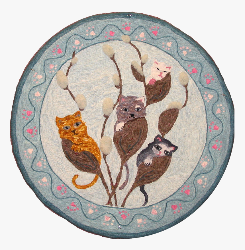 Picture - Pussy Willows Illustration Cat, HD Png Download