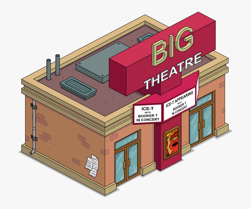 Big T Theatre Menu - Simpsons Tapped Out Big T Theatre, HD Png Download