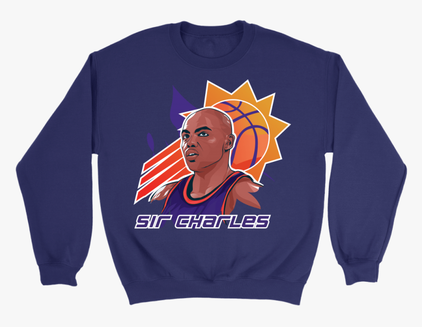 Crewneck Sweatshirt / Purple / S Sir Charles Barkley - Sweater, HD Png Download