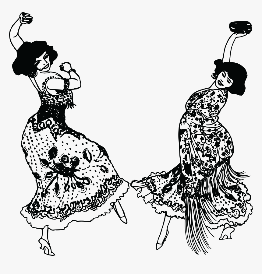 Banner Stock Spain Frames Illustrations Hd - Spanish Dancers Free Clipart, HD Png Download